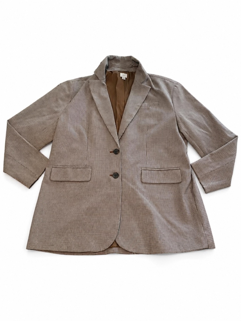A new day brown micro check oversized blazer